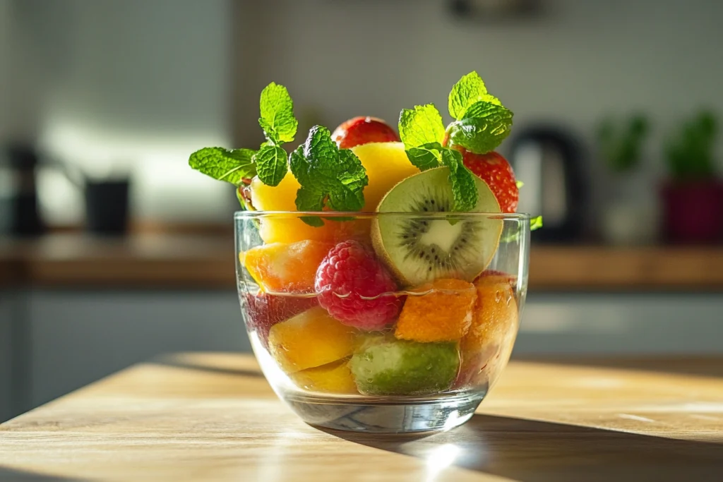What is usually in a fruit cup?