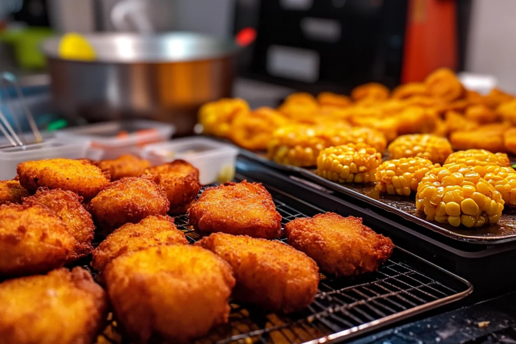 What's the difference between corn fritters and corn nuggets?