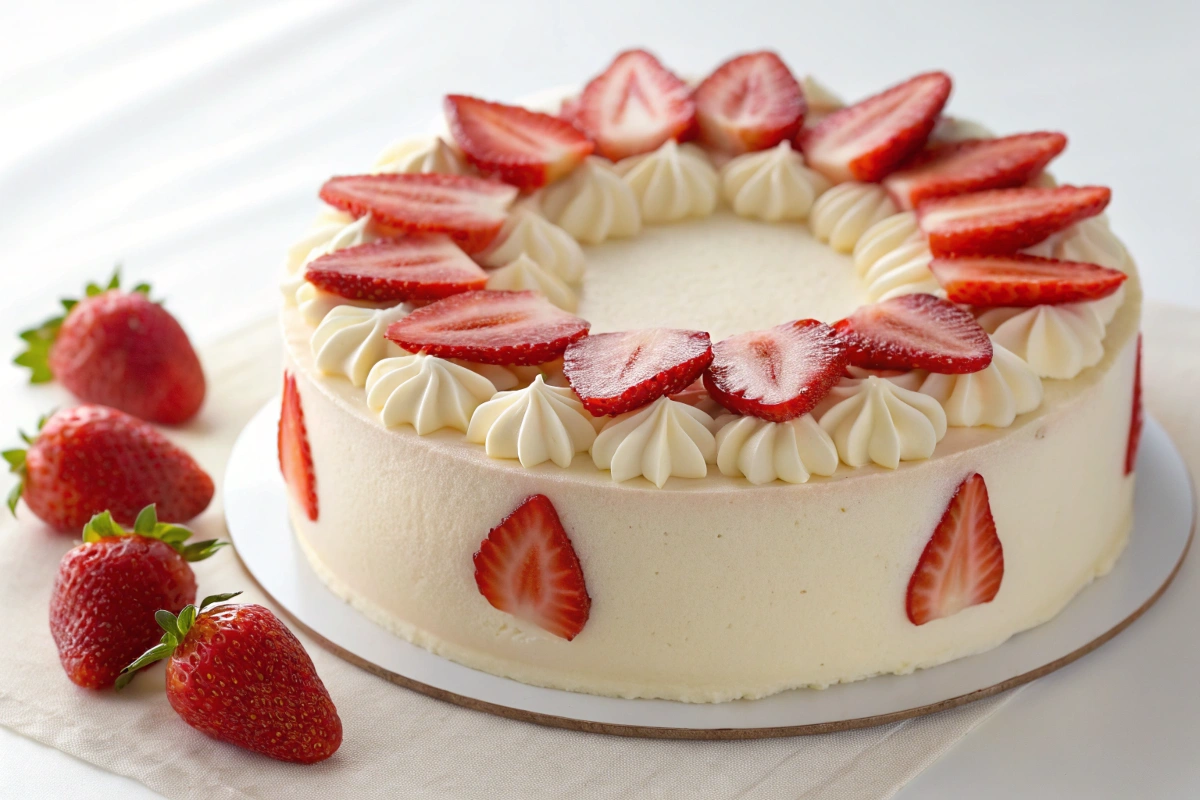 How to decorate a cake with strawberries easy?