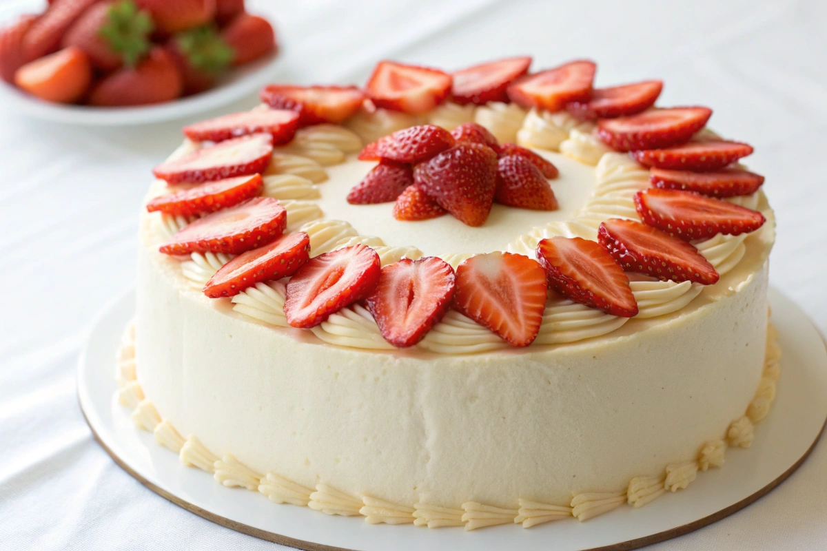 How to decorate a cake with strawberries easy?