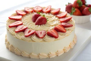 How to decorate a cake with strawberries easy?