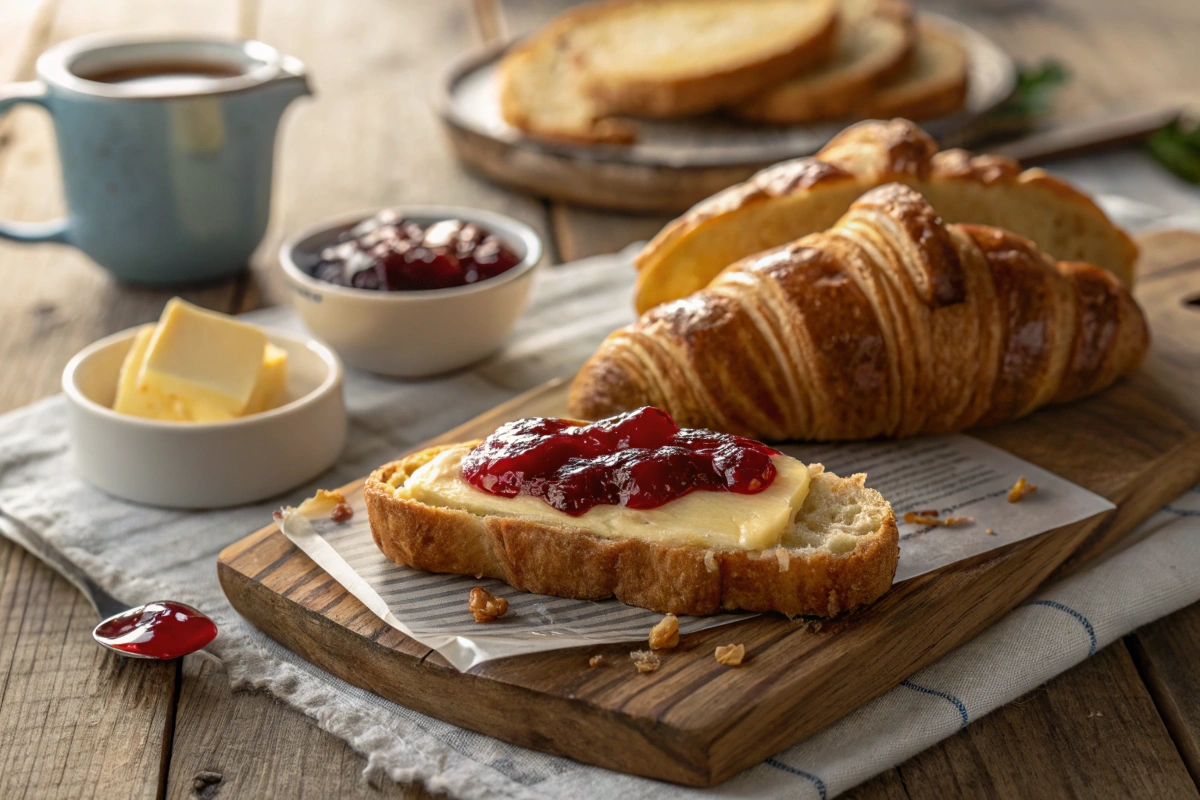 How to eat croissant toast?