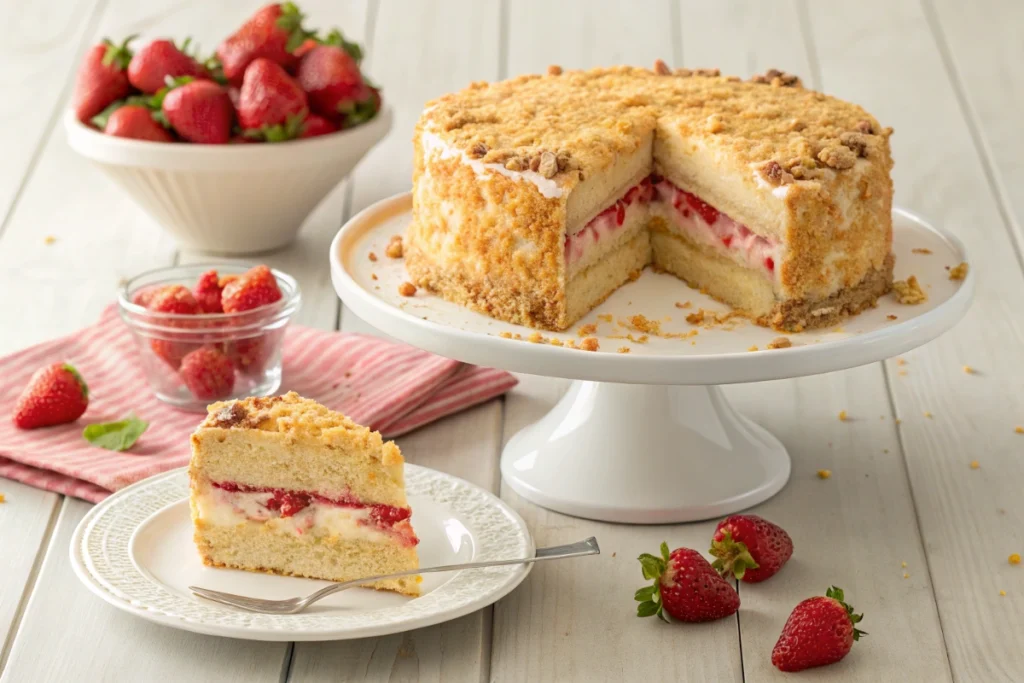 Strawberry Crunch Cake