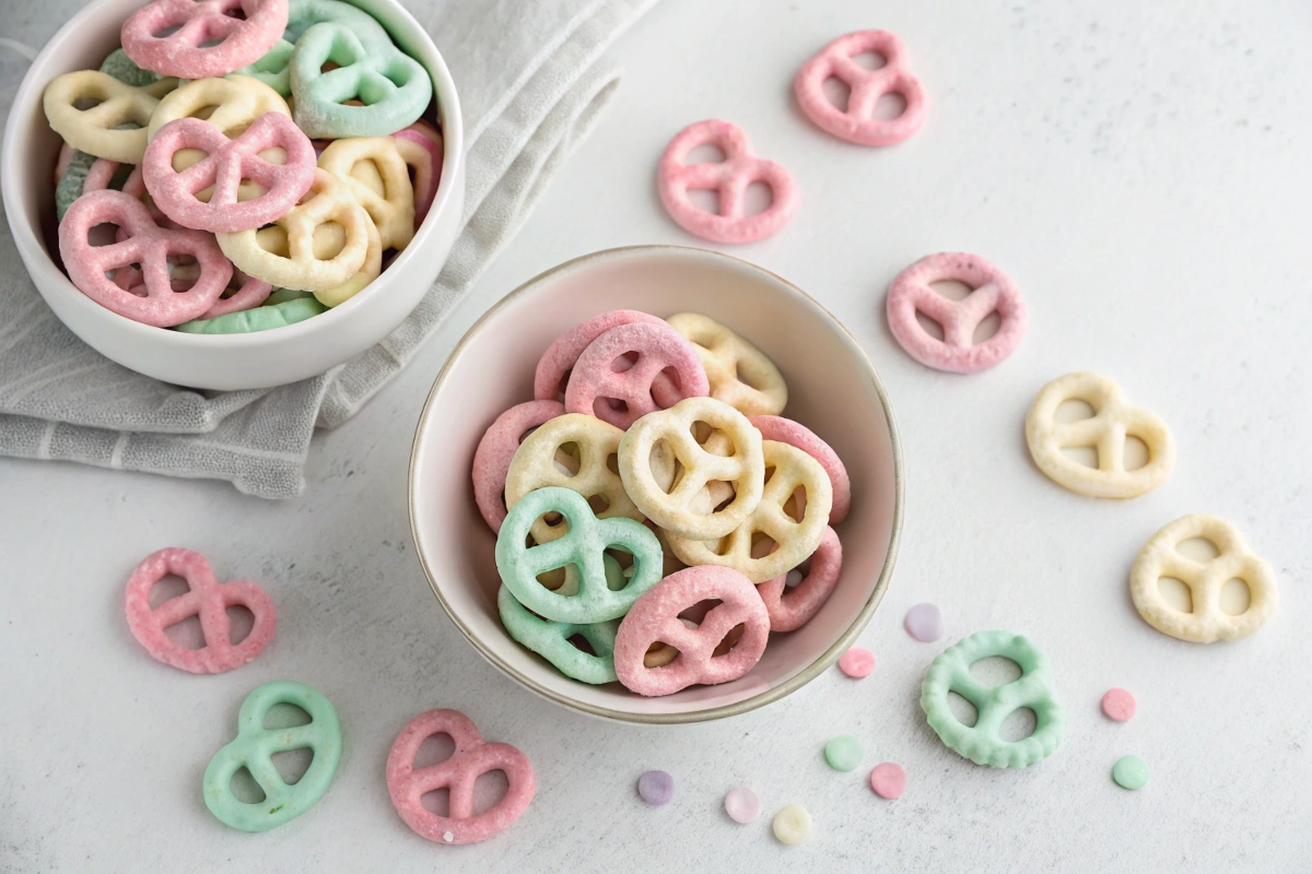 What is the coating on yogurt-covered pretzels?