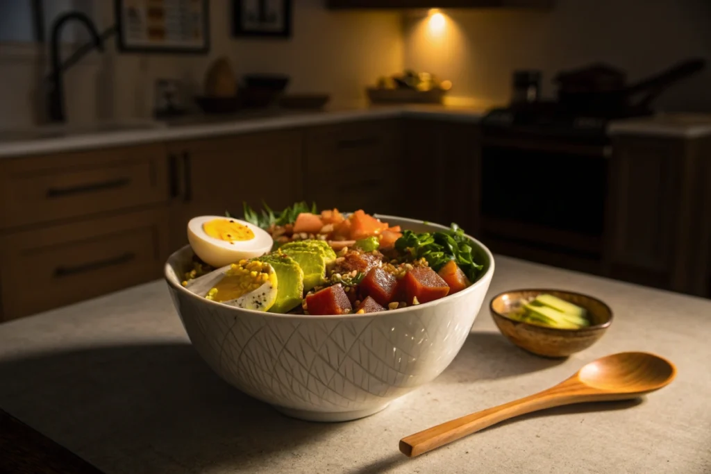 Traditional poke salad dish.