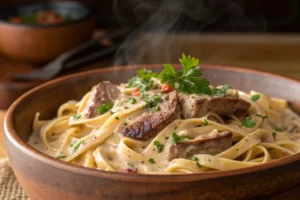 Creamy Cajun Steak Alfredo